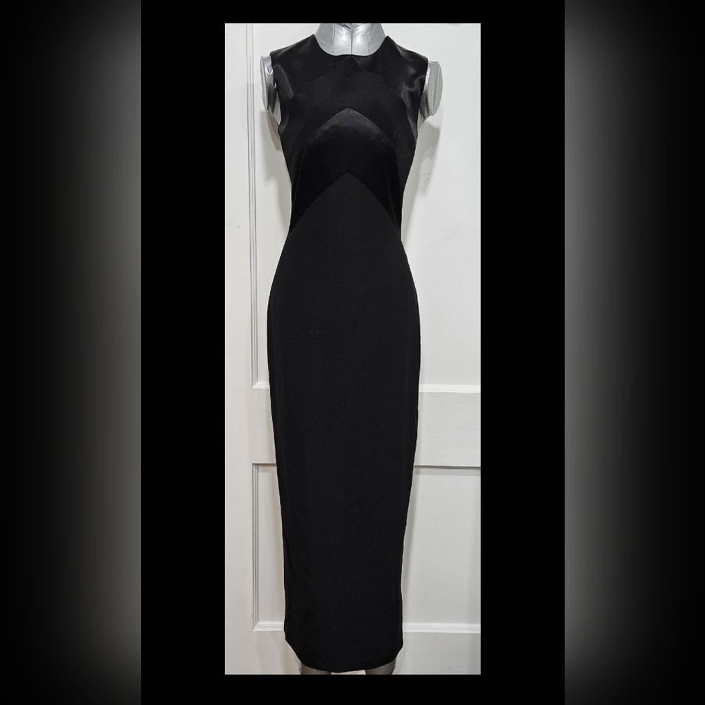 Tahari Black Midi Dress
